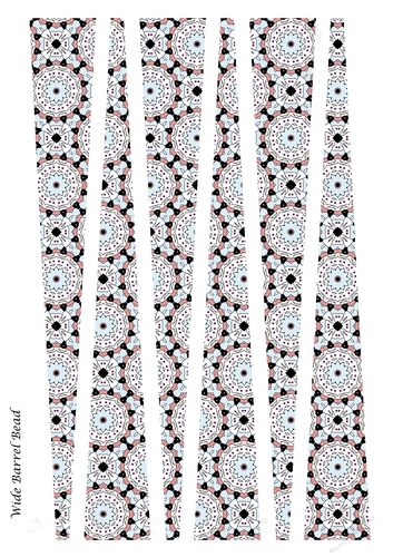 Large Oval Paper Beads Template Design #138