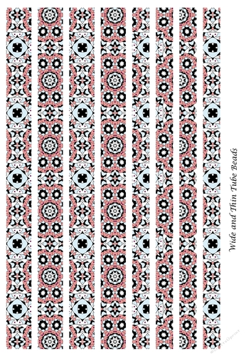 Mixed Tube Paper Beads Template Design #139