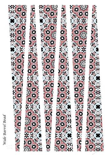 Large Oval Paper Beads Template Design #139