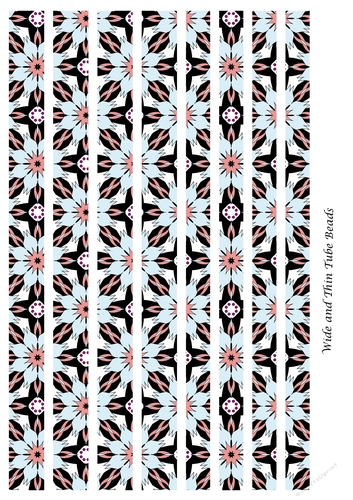 Mixed Tube Paper Beads Template Design #140