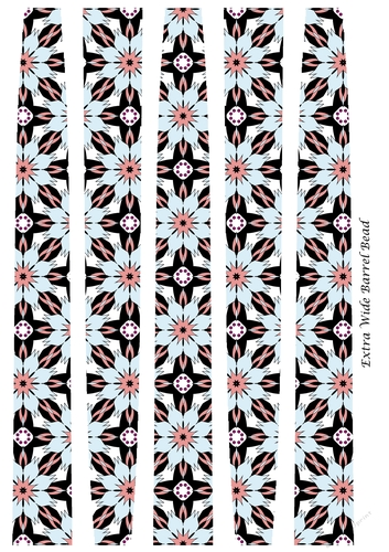 Extra Large Oval Paper Beads Template Design #140