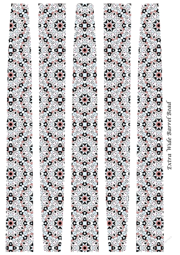 Extra Large Oval Paper Beads Template Design #141