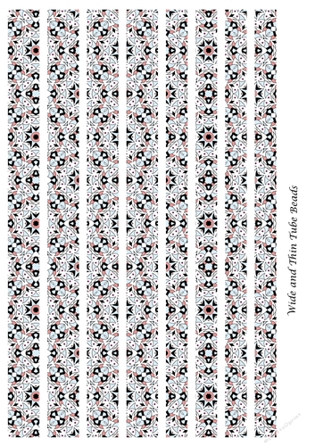 Mixed Tube Paper Beads Template Design #141