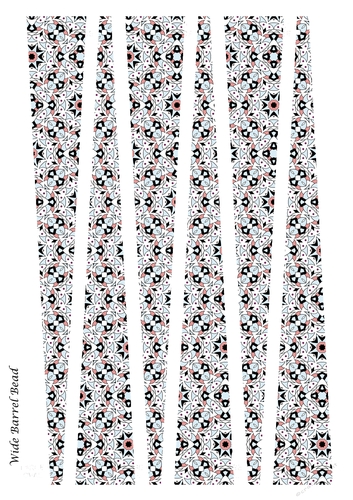 Large Oval Paper Beads Template Design #141