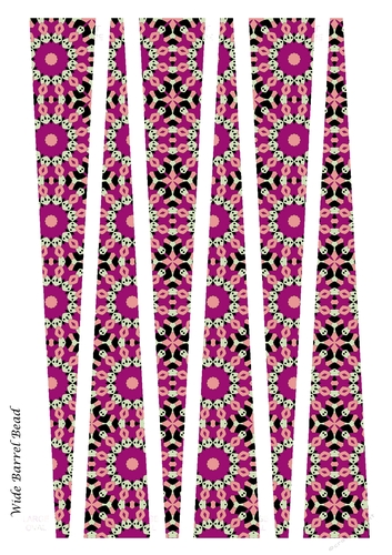 Large Oval Paper Beads Template Design #142