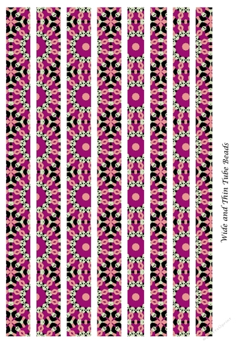 Mixed Tube Paper Beads Template Design #142
