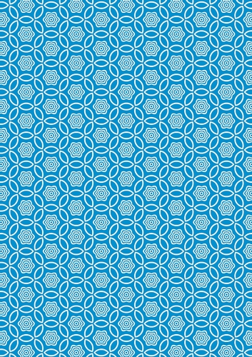 Blue Monochrome 14 A4 Sized Patterned Backing Paper for Card Making, Scrapbooking, in Shades of Blue