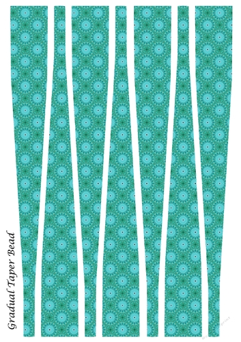 Gradual Taper Barrel-shaped Paper Bead Design #2