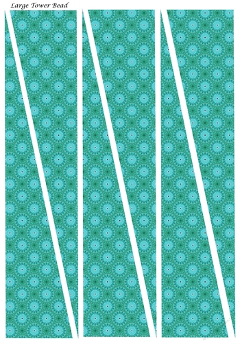 Large tower shaped Paper Beads Design #2