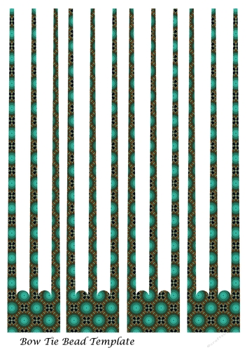 Bow Tie Three-Pronged Paper Beads Template Design #03