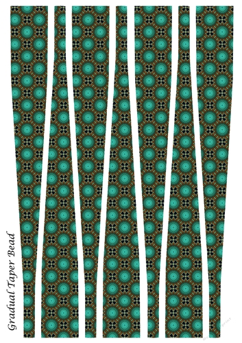 Gradual Taper Barrel Paper Beads Template Design #03