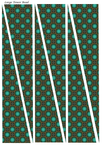 Large Tower Shaped Paper Beads Template Design #03