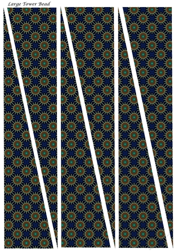 Large Tower Shaped Paper Beads Template Design #04
