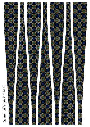 Gradual Taper Barrel-Shaped Paper Beads Template Design #04