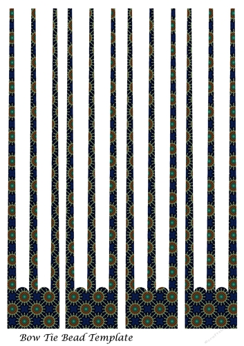 Bow Tie Three-Pronged Paper Beads Template Design #04