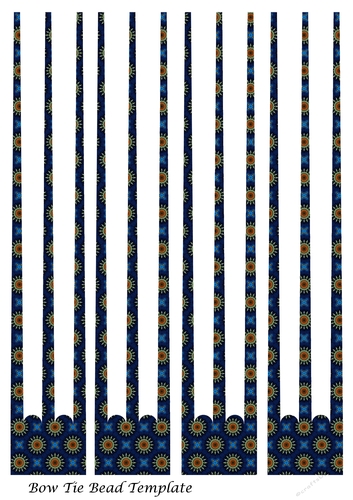 Bow Tie Three-Pronged Paper Beads Template Design #05