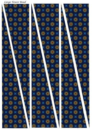 Large Tower Paper Beads Template Design #05