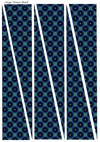 Large Tower Paper Beads Template Design #06