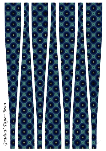 Large Gradual Taper Paper Beads Template Design #06