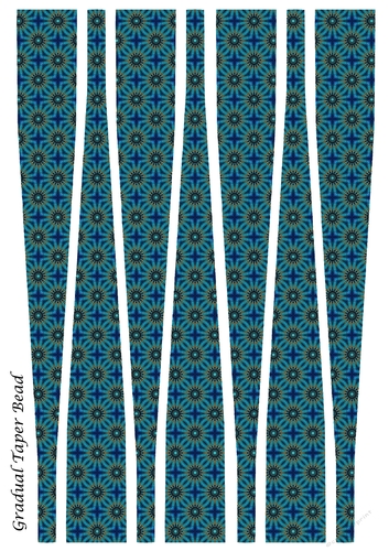Gradual Taper Paper Beads Template Design #07