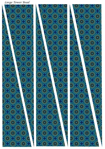 Large Tower-Shaped Paper Beads Template Design #07