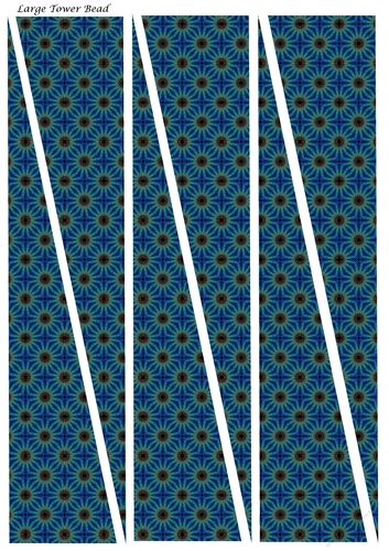 Large Tower-Shaped Paper Beads Template Design #08