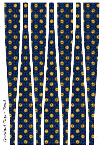 Gradual Taper Paper Beads Template Design #09