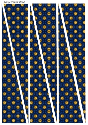 Large Tower Paper Beads Template Design #09