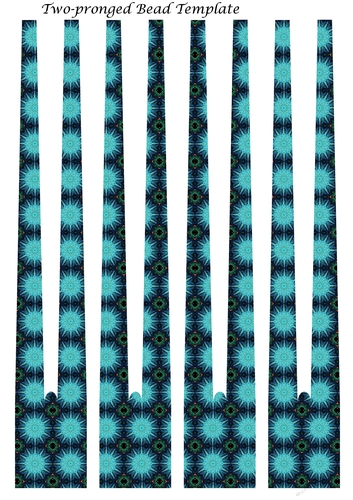 Two-Pronged Barrel Paper Beads Template Design #10