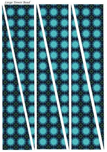 Large Tower Paper Beads Template Design #10
