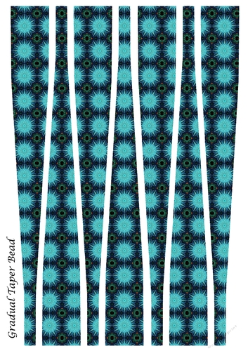 Gradual Taper Paper Beads Template Design #10