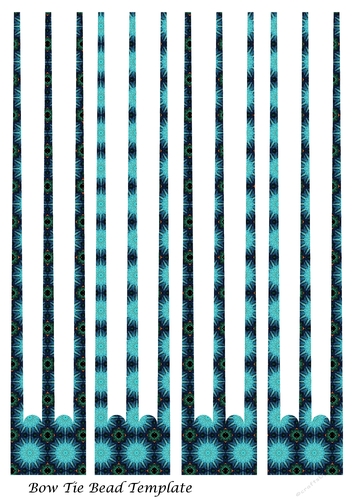 Three-Pronged Bow Paper Beads Template Design #10