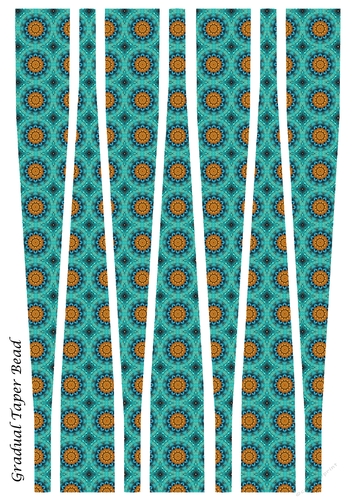 Gradual Taper Paper Beads Template Design #11