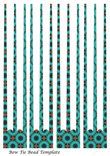 Three-Pronged Bow-Shaped Paper Beads Template Design #12