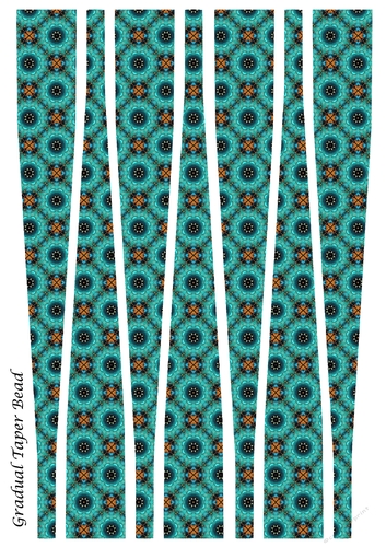 Gradual taper Paper Beads Template Design #12
