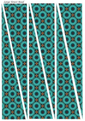 Large Tower Paper Beads Template Design #12