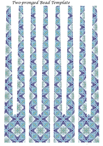 Two-Pronged Paper Beads Template Design #13