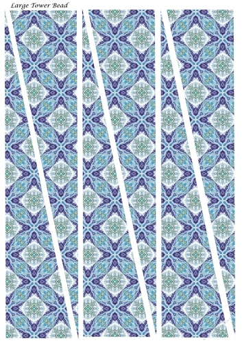 Large Tower-Shaped Paper Beads Template Design #13