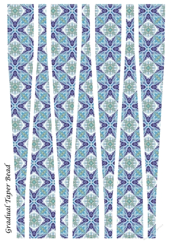 Large Gradual Taper Paper Beads Template Design #13