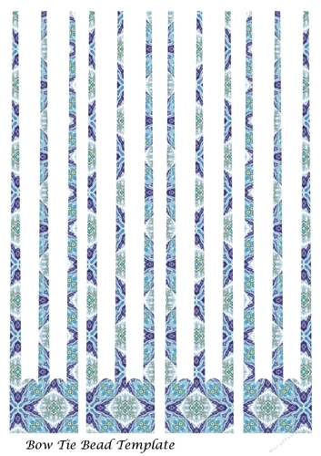 Bow Tie Three-Pronged Paper Beads Template Design #13