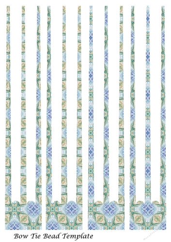 Bow Tie Three-Pronged Paper Beads Template Design #14