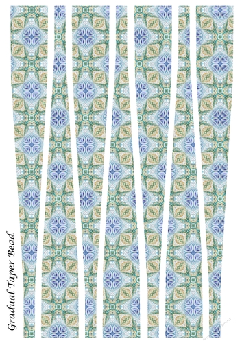 Large Gradual Taper Paper Beads Template Design #14