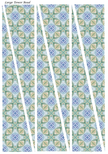 Large Tower-Shaped Paper Beads Template Design #14