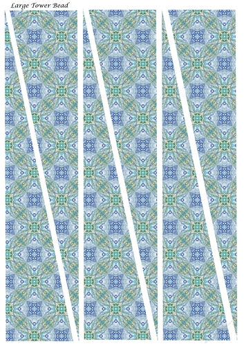 Large Tower-Shaped Paper Beads Template Design #15