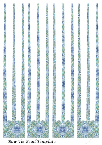 Bow-Tie Three-Prong Paper Beads Template Design #15