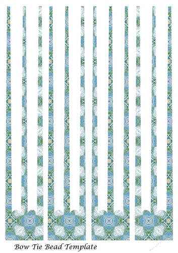 Bow-Tie Three-Prong Paper Beads Template Design #16