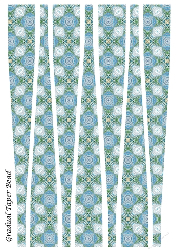 Gradual Taper Paper Beads Template Design #16
