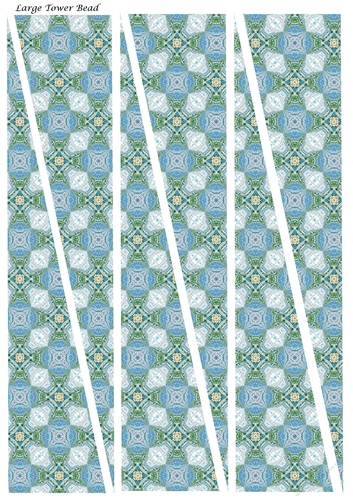 Large Tower-Shaped Paper Beads Template Design #16