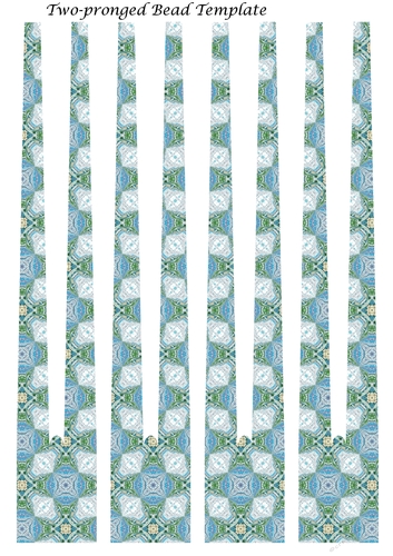 Double-Barrelled Two-Prong Paper Beads Template Design #16