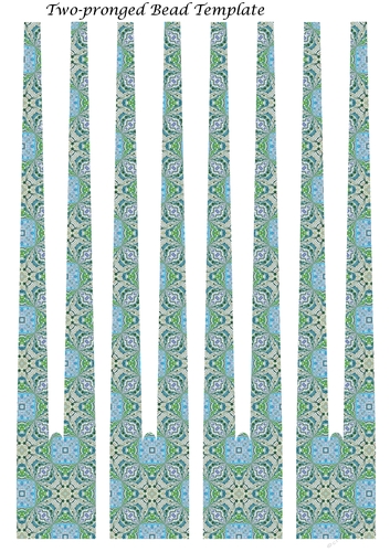 Double-Barrelled Two-Prong Paper Beads Template Design #17